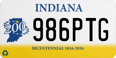 IN license plate 986PTG