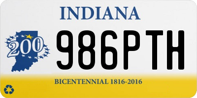 IN license plate 986PTH