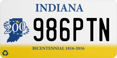 IN license plate 986PTN