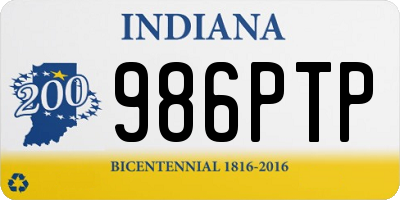 IN license plate 986PTP