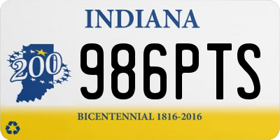 IN license plate 986PTS