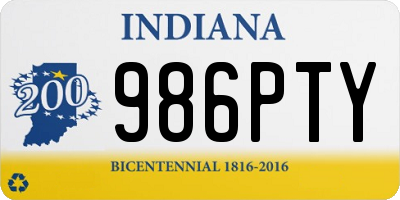 IN license plate 986PTY