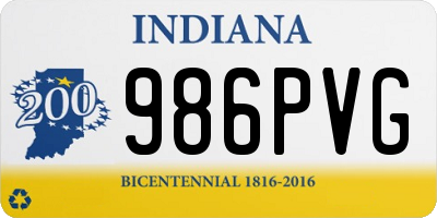 IN license plate 986PVG