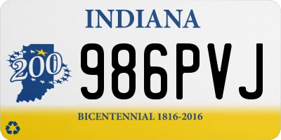IN license plate 986PVJ