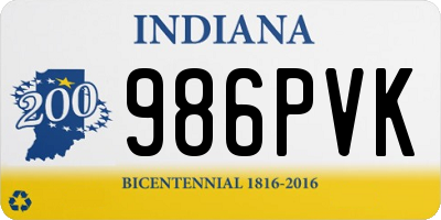 IN license plate 986PVK