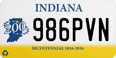 IN license plate 986PVN
