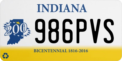 IN license plate 986PVS