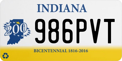 IN license plate 986PVT