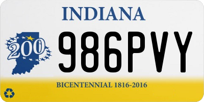 IN license plate 986PVY