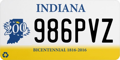 IN license plate 986PVZ