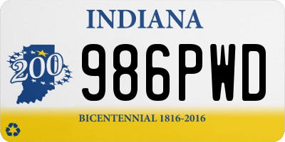 IN license plate 986PWD