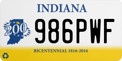 IN license plate 986PWF