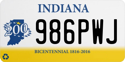 IN license plate 986PWJ