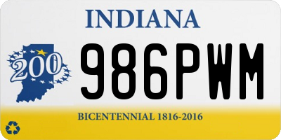 IN license plate 986PWM