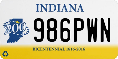 IN license plate 986PWN