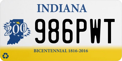 IN license plate 986PWT