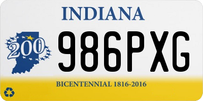 IN license plate 986PXG