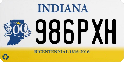 IN license plate 986PXH