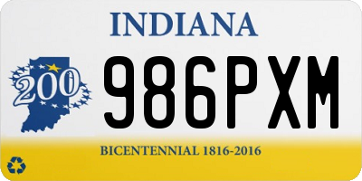 IN license plate 986PXM