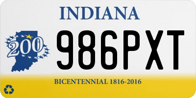 IN license plate 986PXT