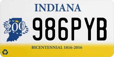 IN license plate 986PYB