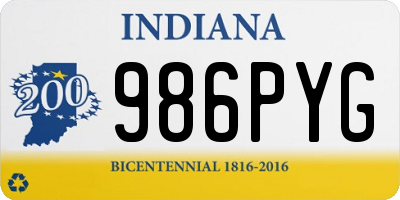IN license plate 986PYG