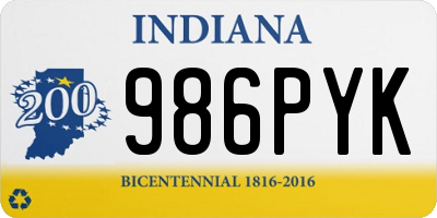 IN license plate 986PYK