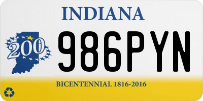 IN license plate 986PYN