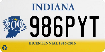 IN license plate 986PYT