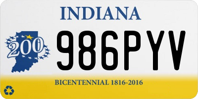 IN license plate 986PYV