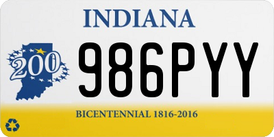 IN license plate 986PYY