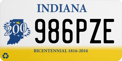 IN license plate 986PZE