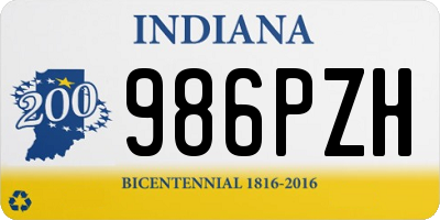 IN license plate 986PZH