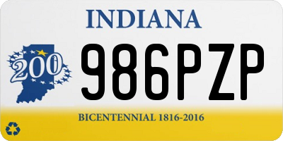 IN license plate 986PZP