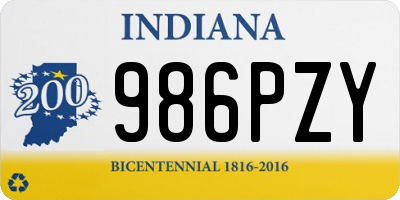 IN license plate 986PZY