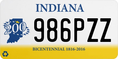 IN license plate 986PZZ