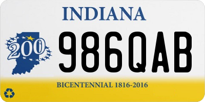 IN license plate 986QAB