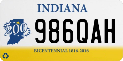 IN license plate 986QAH