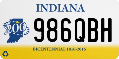 IN license plate 986QBH