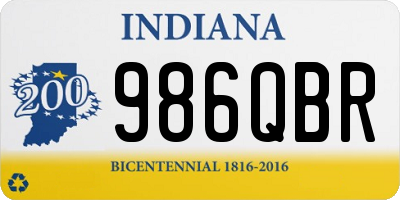 IN license plate 986QBR