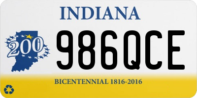 IN license plate 986QCE