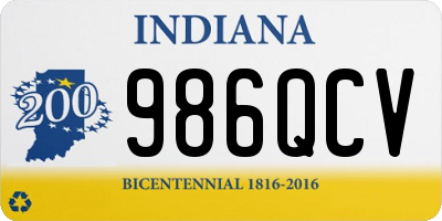 IN license plate 986QCV