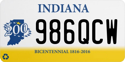 IN license plate 986QCW