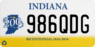 IN license plate 986QDG