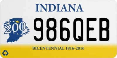 IN license plate 986QEB