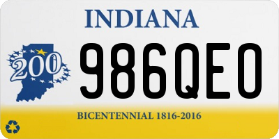 IN license plate 986QEO