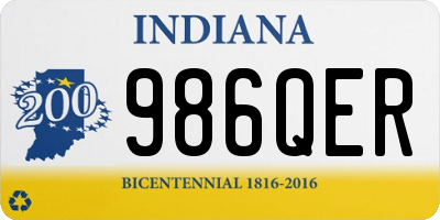 IN license plate 986QER