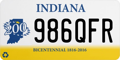 IN license plate 986QFR