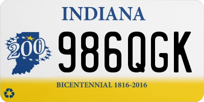 IN license plate 986QGK