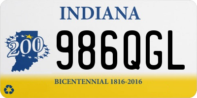 IN license plate 986QGL